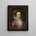 Portrait of a woman, perhaps Elizabeth Boothby - Cornelis Jonson van Ceulen — framed artwork on a wall