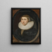 Portrait of a lady traditionally identified as Cornelia Huysmans - Cornelis Jonson van Ceulen — framed artwork on a wall