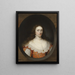 Portrait of a lady traditionally identified as Mary Chetwynd from 1637 - Cornelis Jonson van Ceulen — framed artwork on a wall