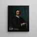 Portrait of a man with a watch - Cornelis Jonson van Ceulen the Younger — framed artwork on a wall