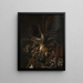 Hunting Still Life with Dead Hare - Cornelis Lelienbergh — framed artwork on a wall