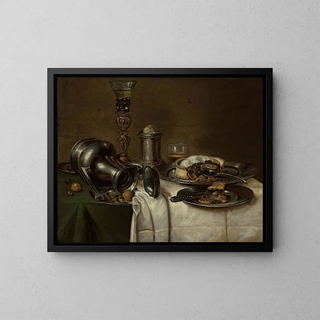 Dessert Painting - Cornelis Mahu — framed artwork on a wall