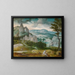 Landscape painting with Saint Jerome - Cornelis Massijs — framed artwork on a wall