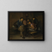 Six peasants in an interior - Cornelis Pietersz Bega — framed artwork on a wall