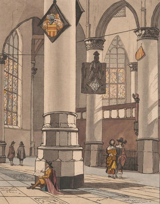 Interior church painting after Pieter Saenredam - Cornelis Ploos van Amstel — artwork view