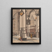 Interior church painting after Pieter Saenredam - Cornelis Ploos van Amstel — framed artwork on a wall