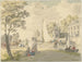 Summer landscape painting with pleasure boats - Cornelis Pronk — artwork view