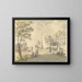 Summer landscape painting with pleasure boats - Cornelis Pronk — framed artwork on a wall