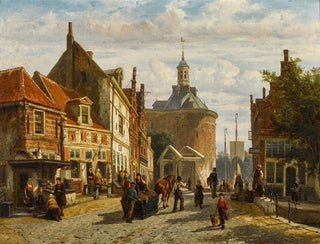 La Zuiderspui avec le Drommedaris d'Enkhuizen - Cornelis Springer — artwork view