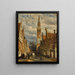 The Bell Tower in Edam - Cornelis Springer — framed artwork on a wall