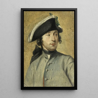 Portrait of Ludolf Backhuysen II, painter and dragon, grandson of the marine painter Ludolf Backhuysen I - Cornelis Troost