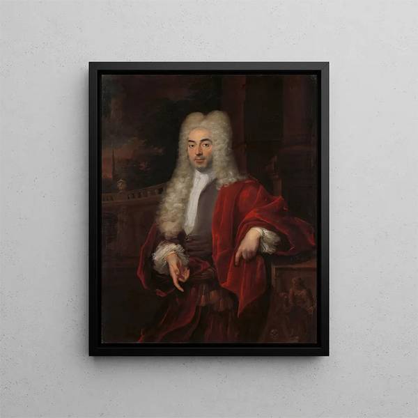Portrait of a Man - Cornelis Troost — framed artwork on a wall