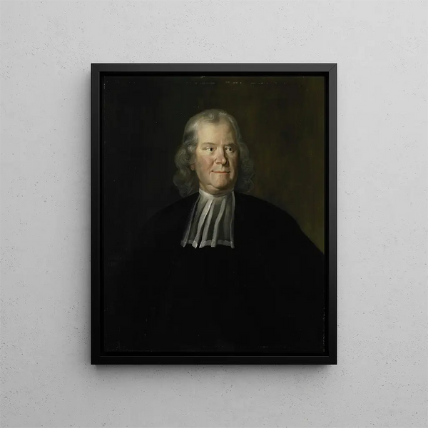 Portrait of Doctor Herman Boerhaave, Professor at the University of Leiden - Cornelis Troost — framed artwork on a wall