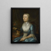 Portrait Painting of Eva Goudriaande Veer - Cornelis Van Cuylenburgh II — framed artwork on a wall
