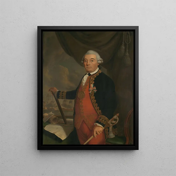 Portrait of Johan Arnold Zoutman - Cornelis Van Cuylenburgh II — framed artwork on a wall