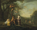 Bacchus, Venus and Ceres under a vine in a pastoral landscape with putti, nymphs, and satyrs - Cornelis van Poelenburch — artwork view