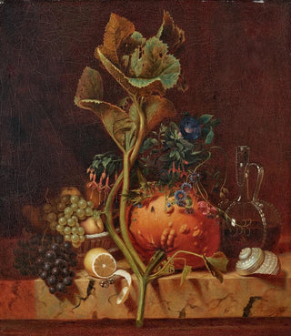 Nature morte with a coloquinte, a lemon, and a carafe Faon-De-Venise - Cornelis de Cocq — artwork view