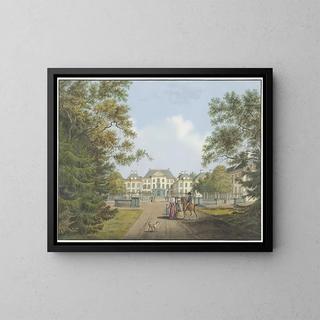 View of Het Loo Palace - Cornelis de Kruyff — framed artwork on a wall