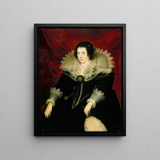 A woman - Cornelis de Vos — framed artwork on a wall