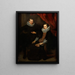 Double portrait of a married couple - Cornelis de Vos — framed artwork on a wall