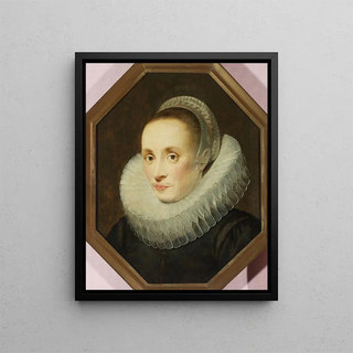 Portrait of Margarita de Vos - Cornelis de Vos — framed artwork on a wall