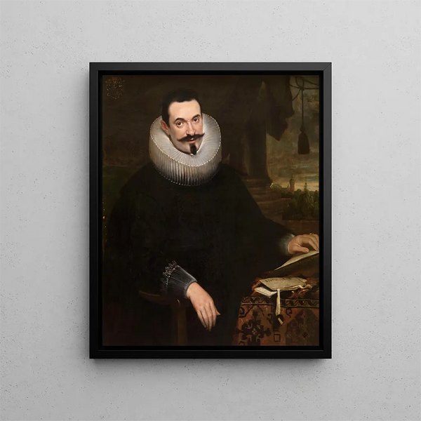 The Notary Barthel van den Berghe - Cornelis de Vos — framed artwork on a wall