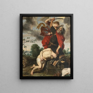 The sacrifice of Abraham - Cornelis de Vos — framed artwork on a wall