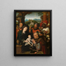 L'Adoration des Mages - Cornelis van Cleve — framed artwork on a wall