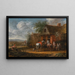 Cavaliers devant une taverne - Cornelis van Essen — framed artwork on a wall