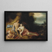 Venus and Adonis - Cornelis van Haarlem — framed artwork on a wall