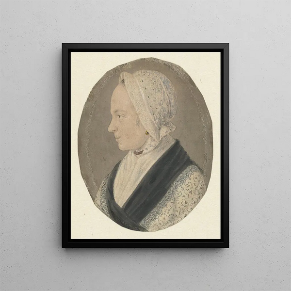 Portrait painting of Willemijntje van den Bos - Cornelis van Noorde — framed artwork on a wall
