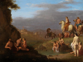 The Flight of Cloélie - Cornelis van Poelenburg — artwork view