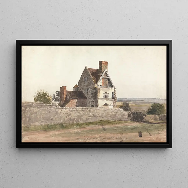 Vestiges de Purton Hall Staffordshire - Cornelius Varley | Painting — framed artwork on a wall