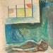 Male body on the autopsy table - Edvard Munch — displayed in an interior