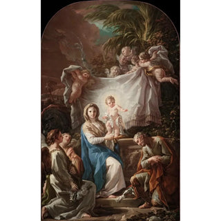 Corrado Giaquinto - Rest On The Flight Into Egypt.webp