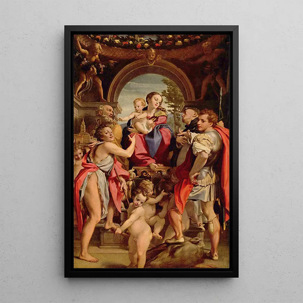 Reproduction of the painting Virgin and Child with Saint George - Correggio