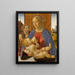 The Virgin and Child with the Young Saint John the Baptist - Cosimo Rosselli — framed artwork on a wall