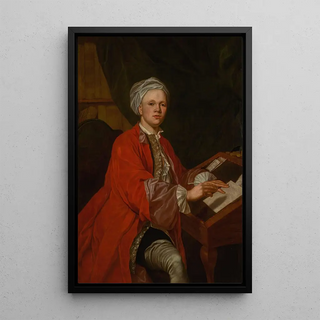 Reproduction of the painting Portrait of a young man at his writing desk - Cosmo Alexander