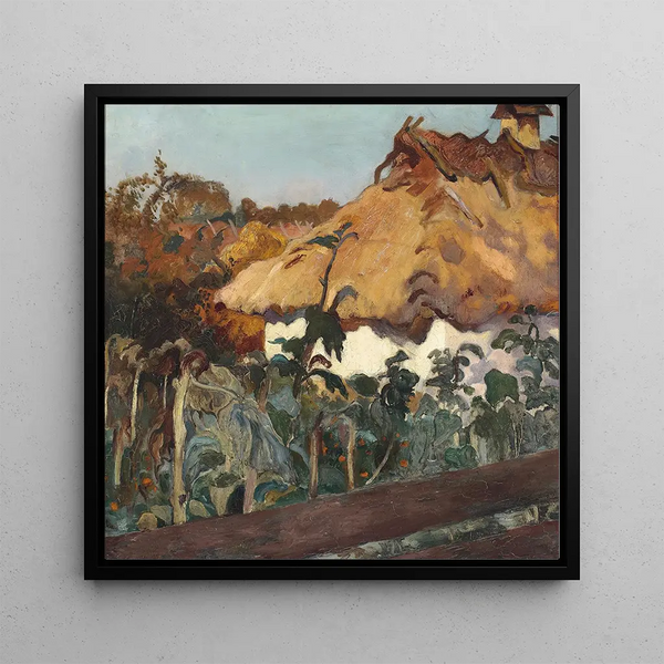 Cottage Painting - Kazimierz Sichulski — framed artwork on a wall