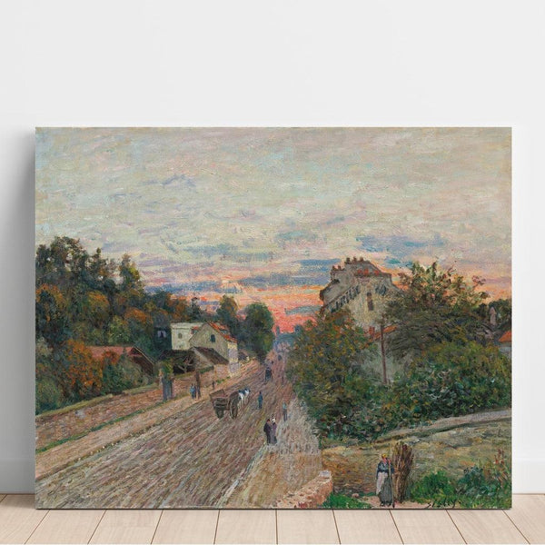 Reproduction of the painting Sunset, The Road from Versailles to Chaville - Alfred Sisley