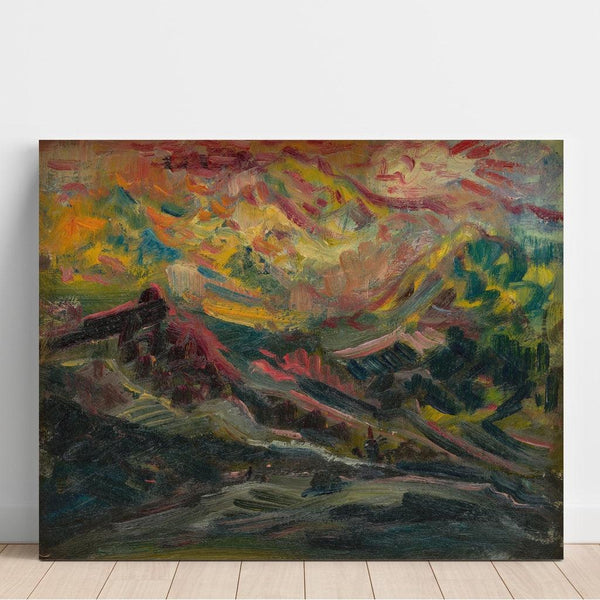 Reproduction of the painting Sunset in the Mountains - Arnold Peter Weisz-Kubincan