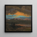Sunset over the Hudson Valley, New York - Frederic Edwin Church — framed artwork on a wall