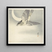 Coucou sous la lune croissante - Ohara Koson — framed artwork on a wall
