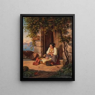Maternité - Comtesse Julie von Egloffstein — framed artwork on a wall