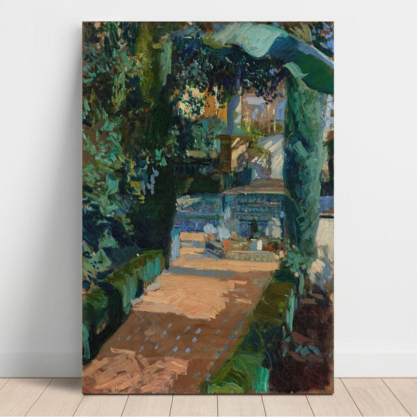 Reproduction of the painting of Cour des danses, Alcázar, Seville - Joaquín Sorolla