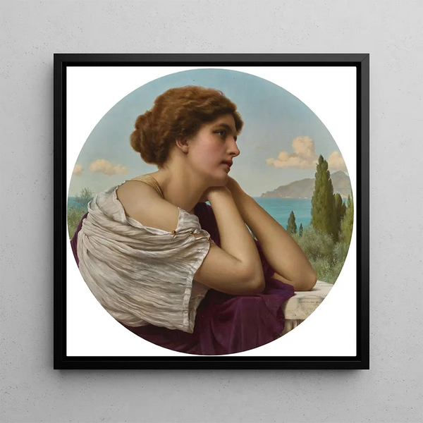 Heart on her lips and soul in her eyes - John William Godward — wall display of the artwork