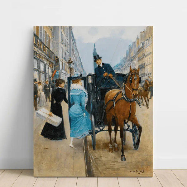 Reproduction of the painting Courses Rue De La Paix - Jean Béraud