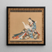 Courtesan writing a letter - Kaigetsud Doshin — framed artwork on a wall