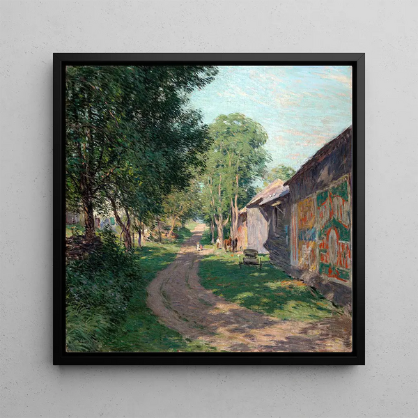 Summer Twilight Painting - Willard Leroy Metcalf — framed artwork on a wall