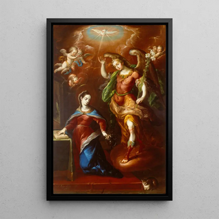 L'Annonciation - Cristóbal de Villalpando — framed artwork on a wall